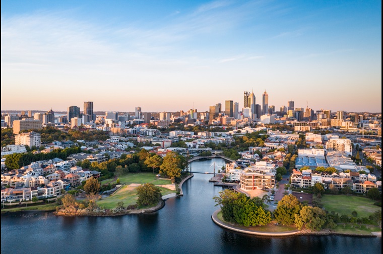 East Perth cove aerial landscape