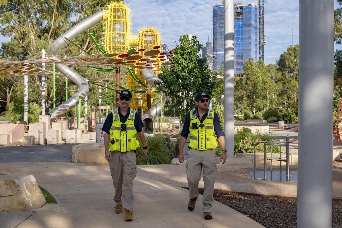 City of Perth rangers at Moort-ak Waadiny / Wellington Square