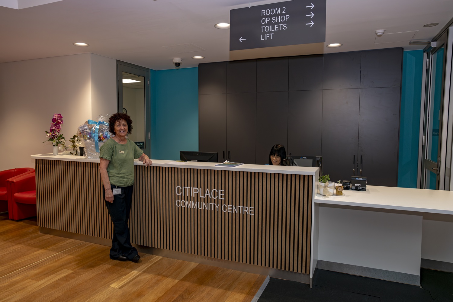 Citiplace team members in the refurbished reception area