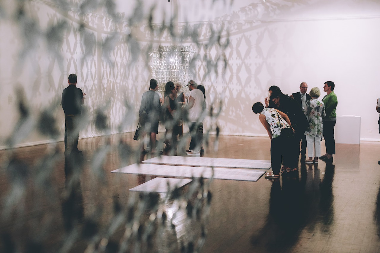 Group of people viewing art at PICA 