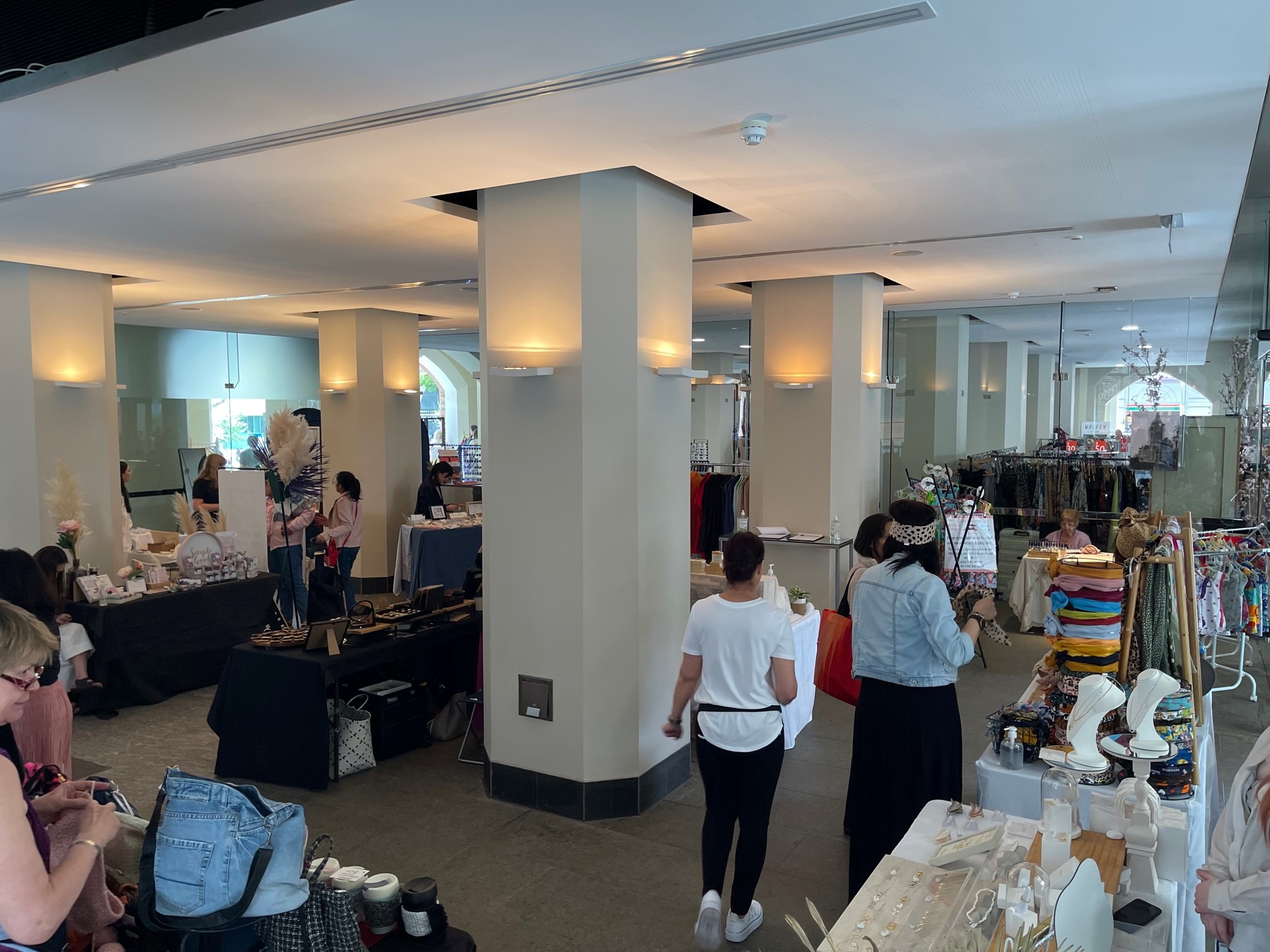 Market stalls at Perth Town Hall undercroft