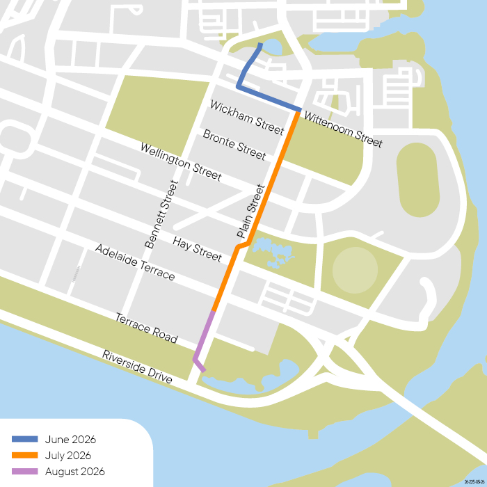 Claisebrook Main Drain Stormwater Harvesting Project map