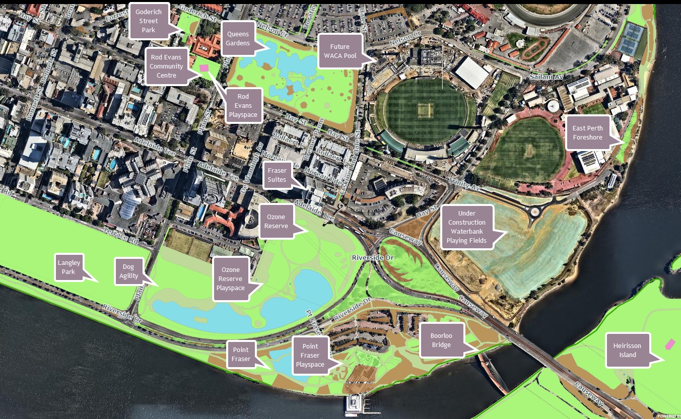 Queens Riverside Redevelopment Perth Queens Riverside precinct | City of Perth