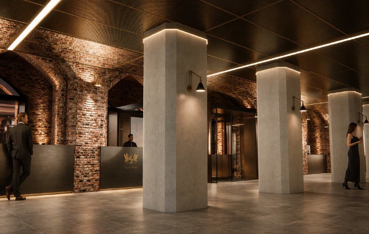 Artist impression of Perth Town Hall undercroft redevelopment