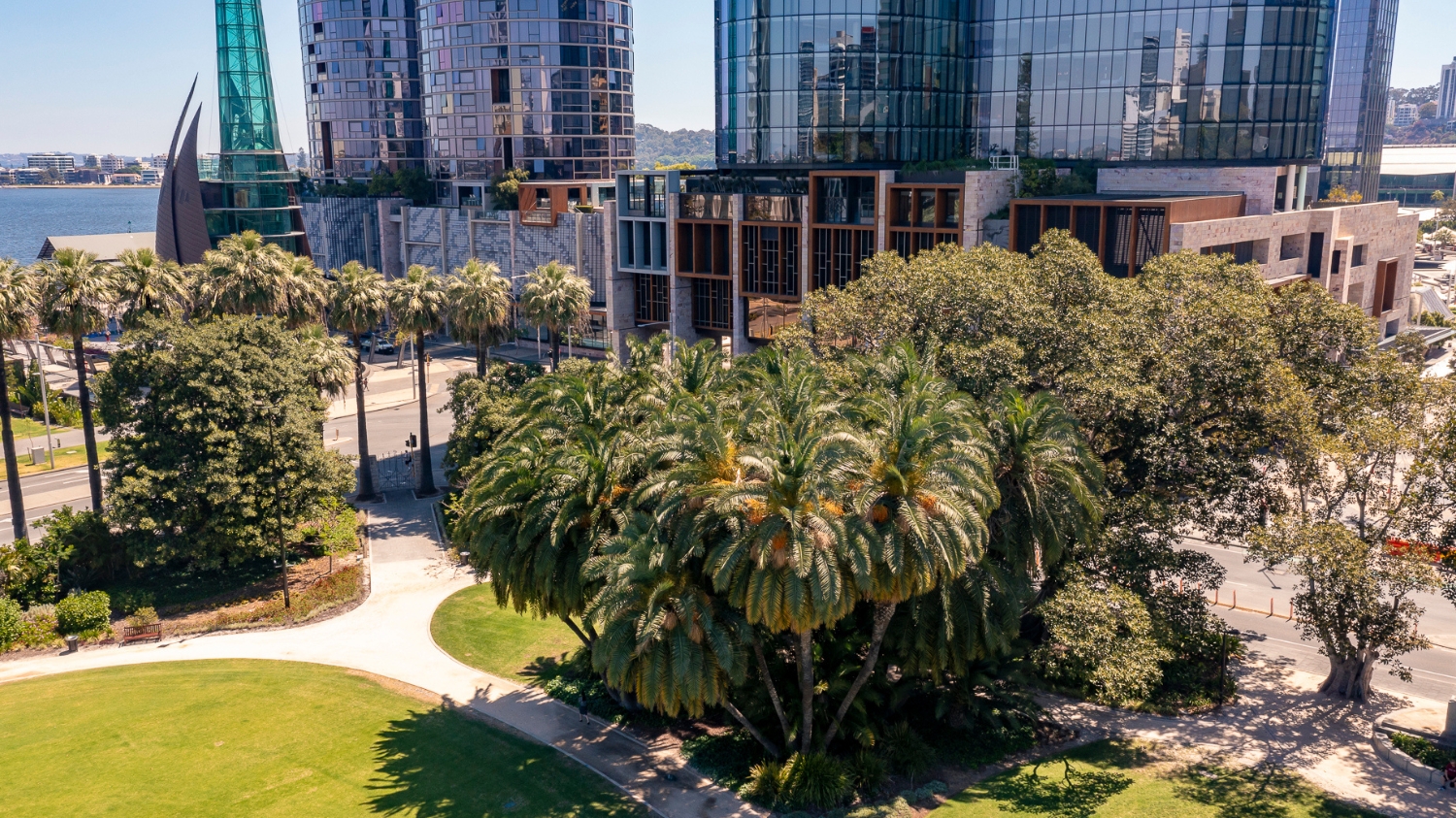 Aerial view of Supreme Court Gardens