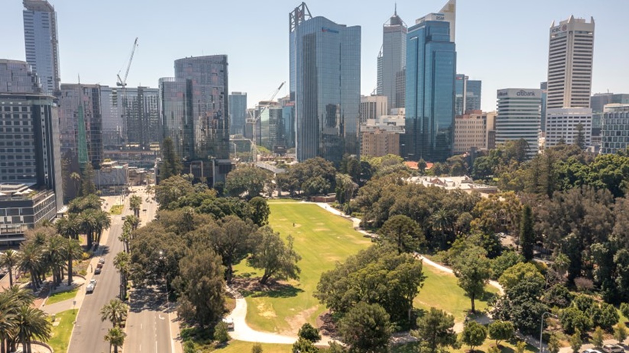 Aerial view of Supreme Court Gardens