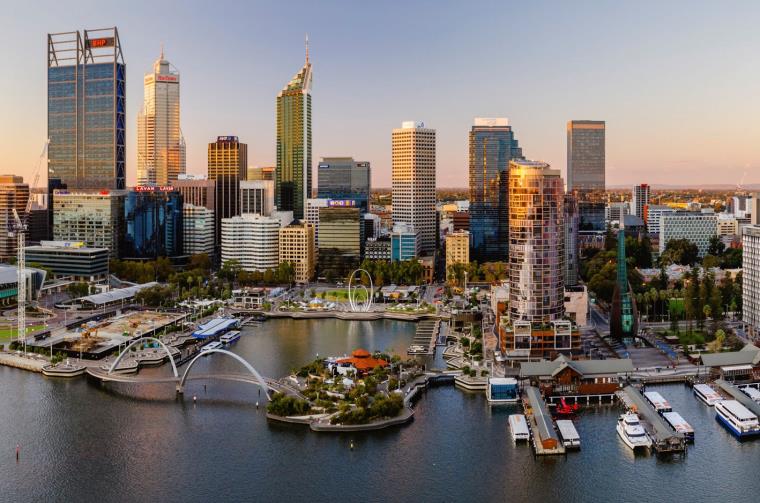 City of Perth Swan River Skyline