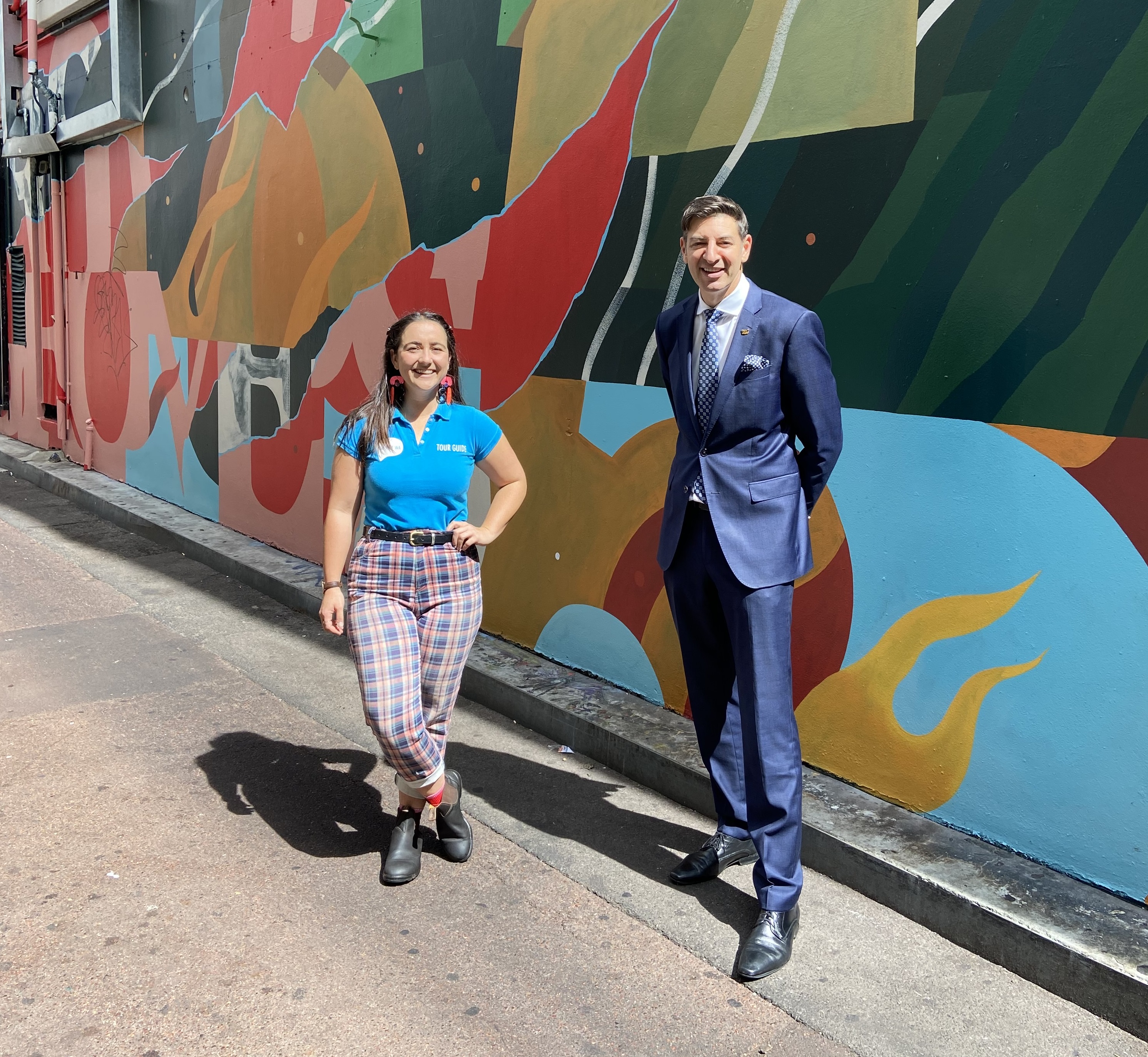 Adie from Oh Hey WA with Lord Mayor Basil Zempilas