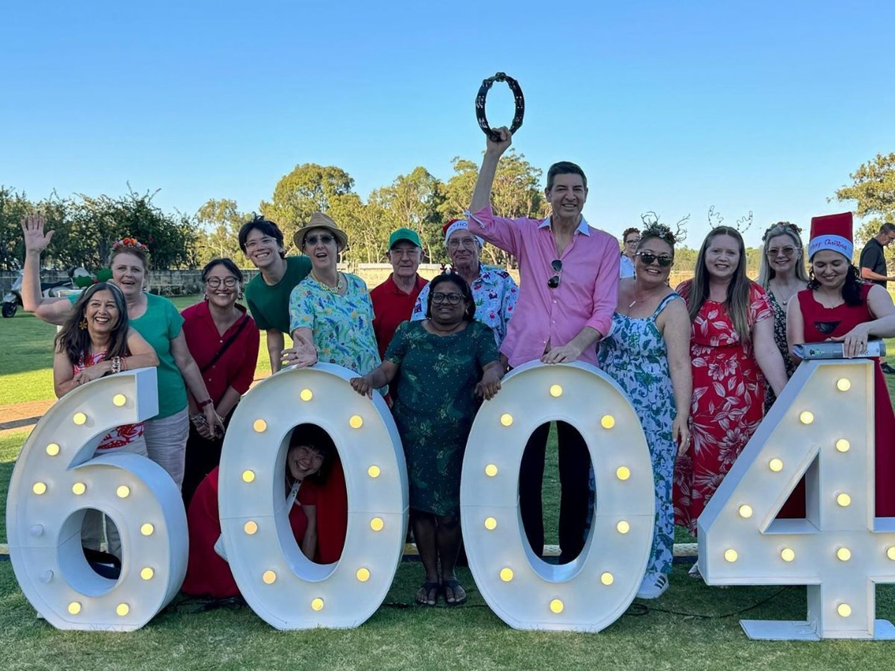 Lord Mayor and people attending Brass on the Grass