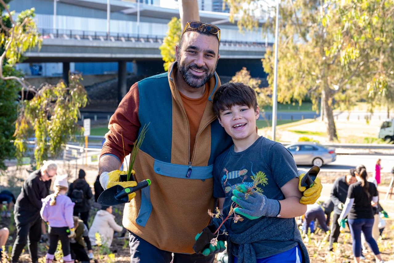 Volunteers at a National Tree Day event