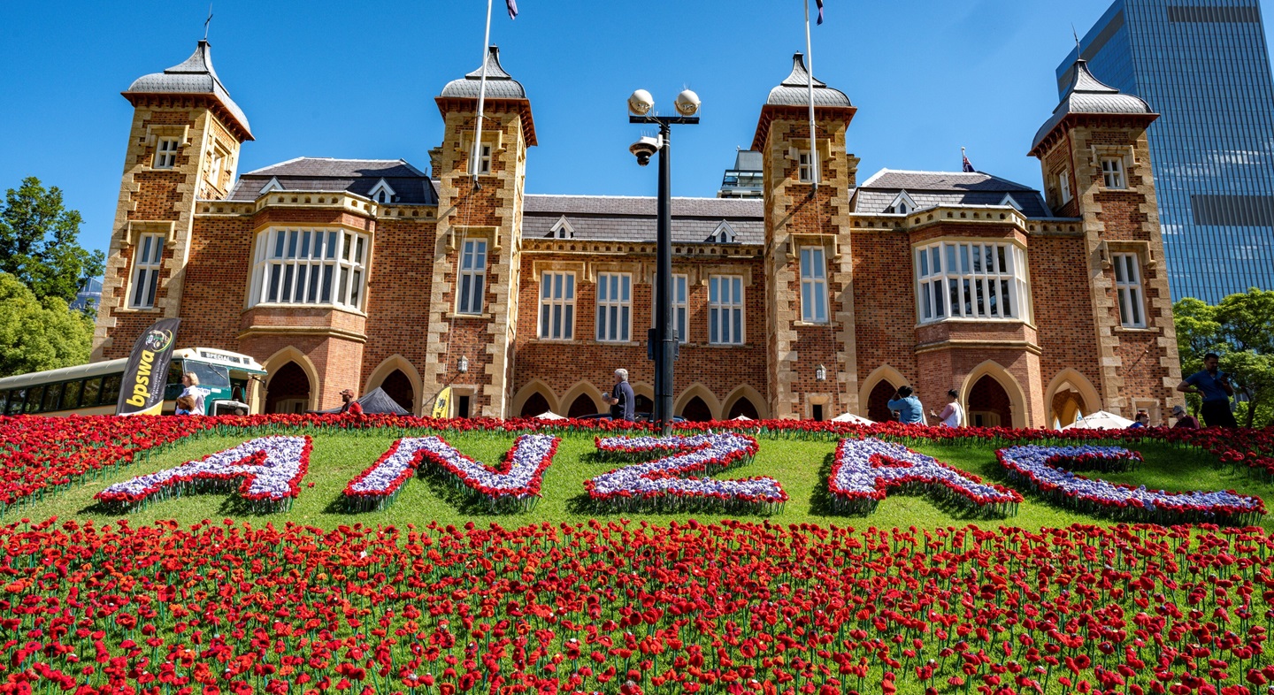 ANZAC Day poppies at Government House