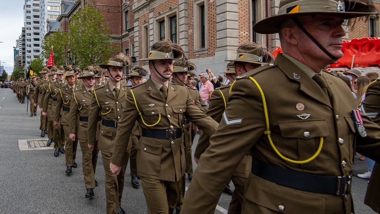 ANZAC Day parade in the City