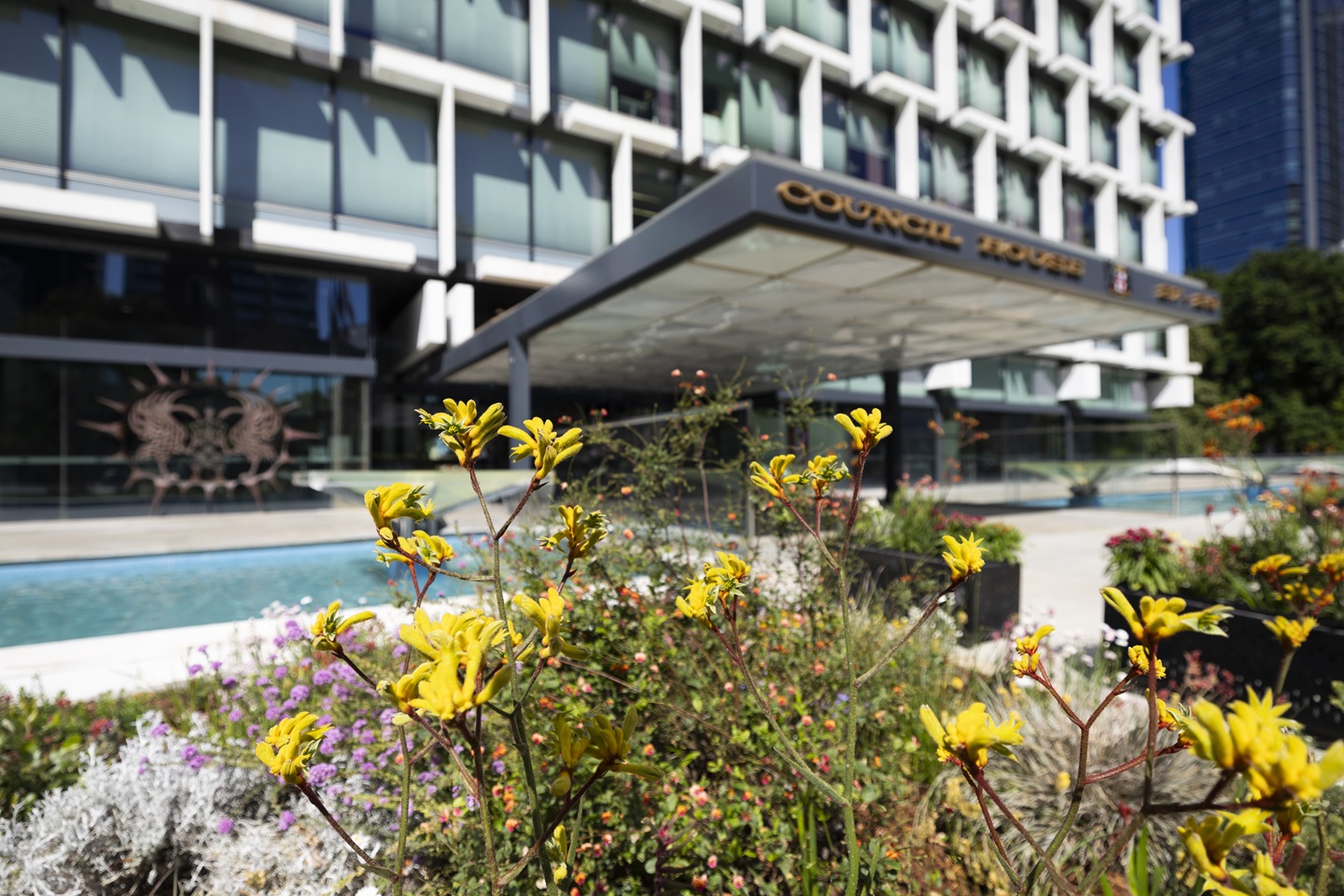 Council House and fountains