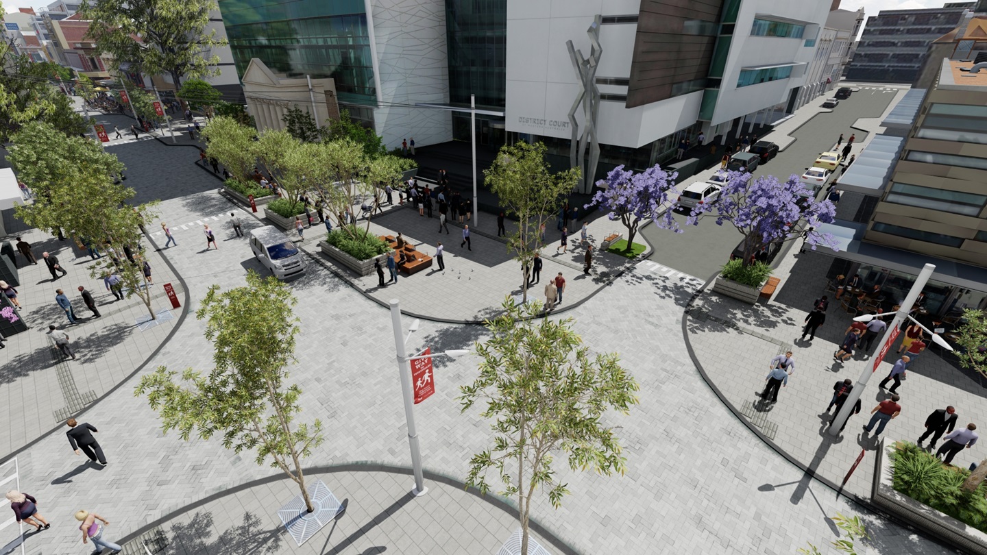 3D image of public space