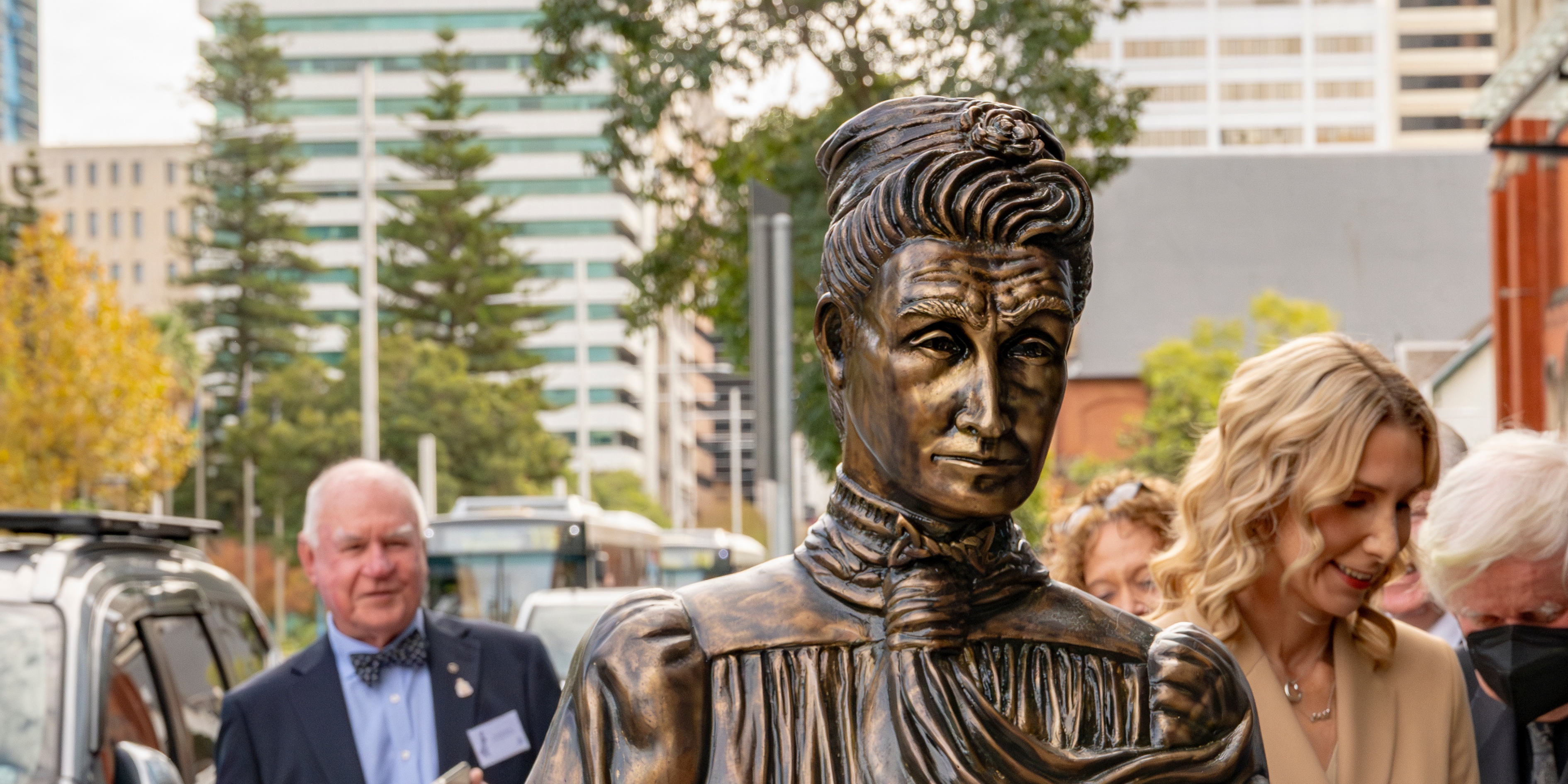 Installation of Edith Cowan Statue - ANZAC House