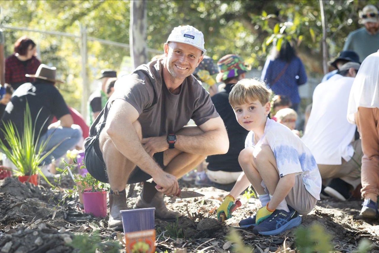 Community planting session for Tree Month