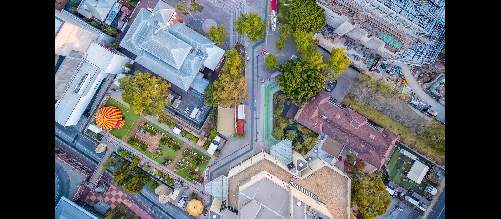 An aerial view of Perth City