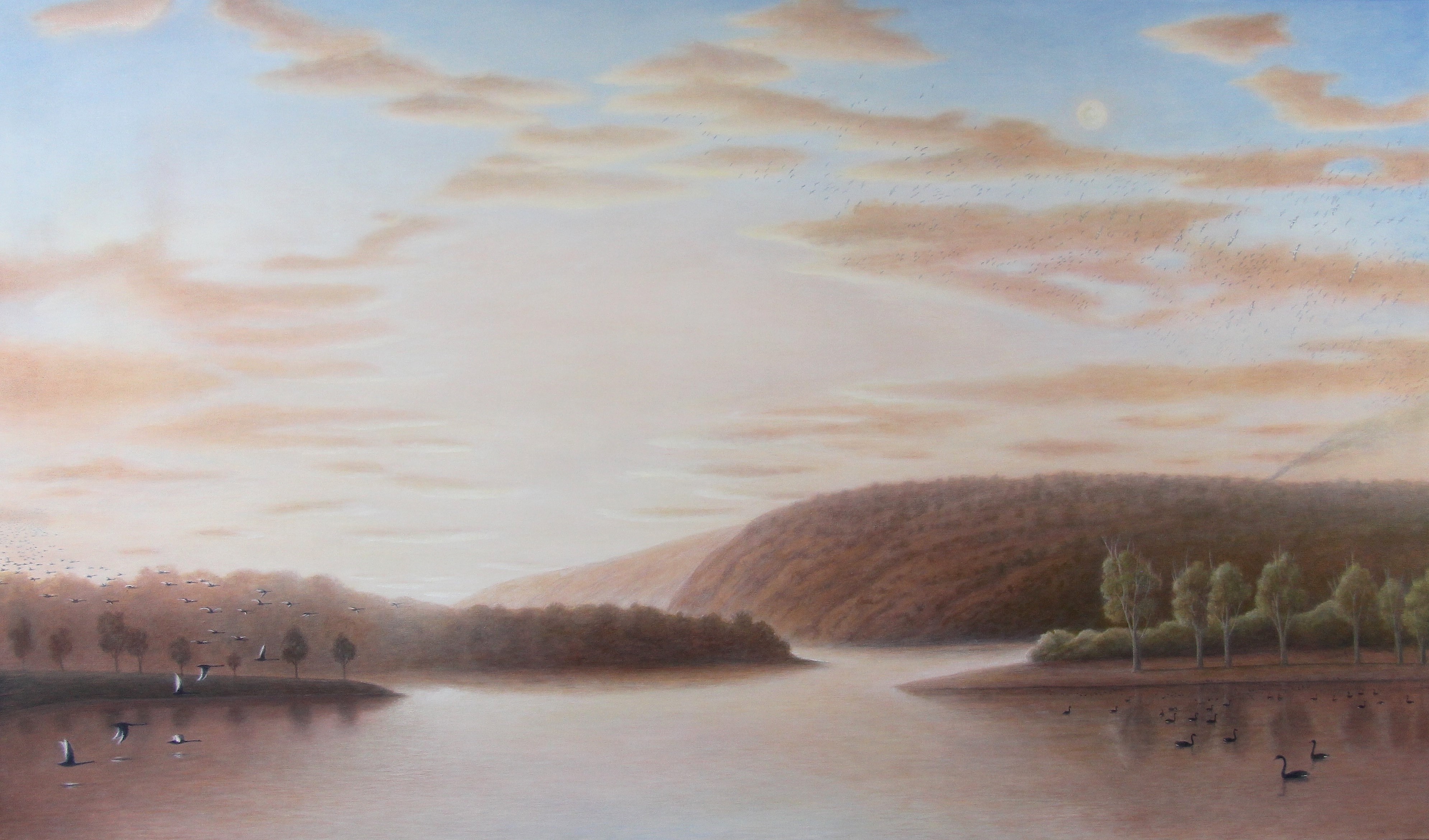 A painting looking west to Kings Park in 1827