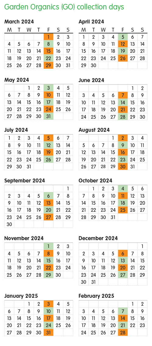 Garden Organics Calendar 2024-2025