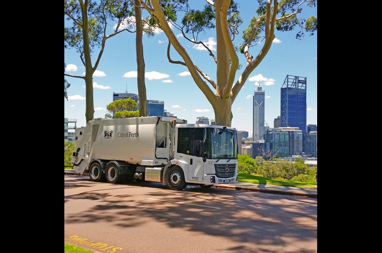 City of Perth recycled waste truck
