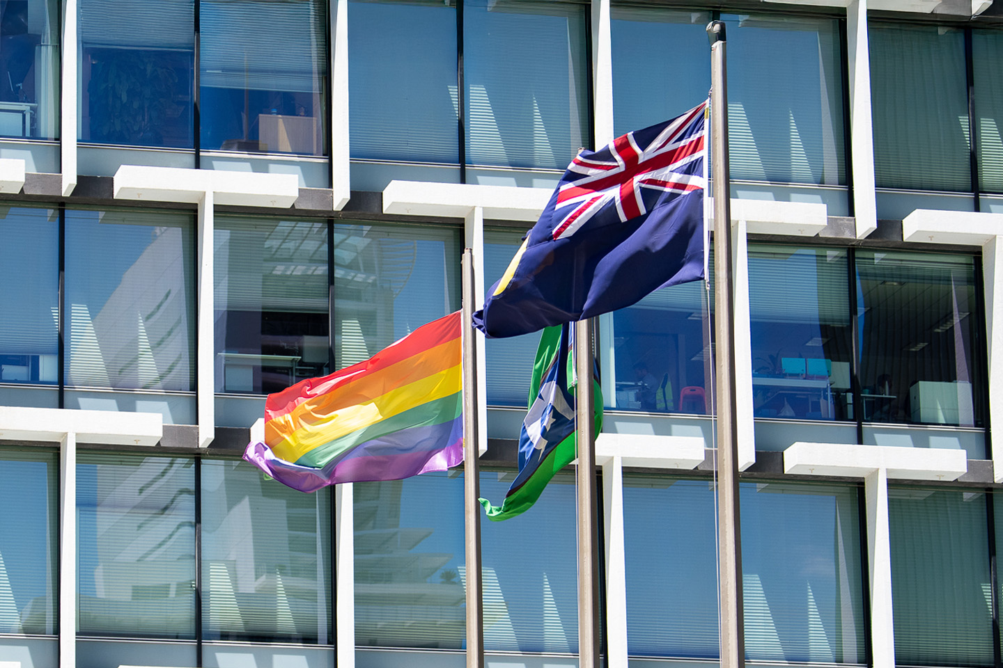 Flags outside Council House