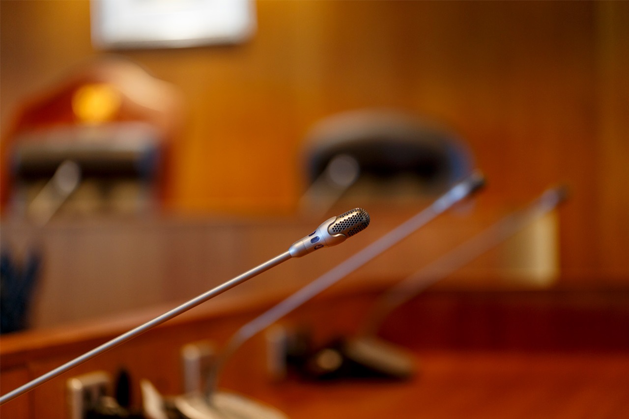 Microphone in Council chambers