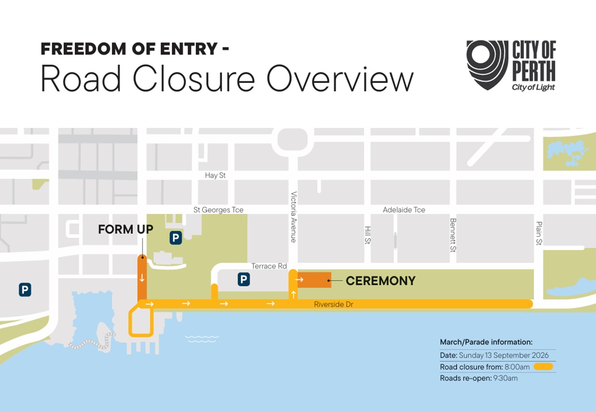Freedom of Entry road closure map
