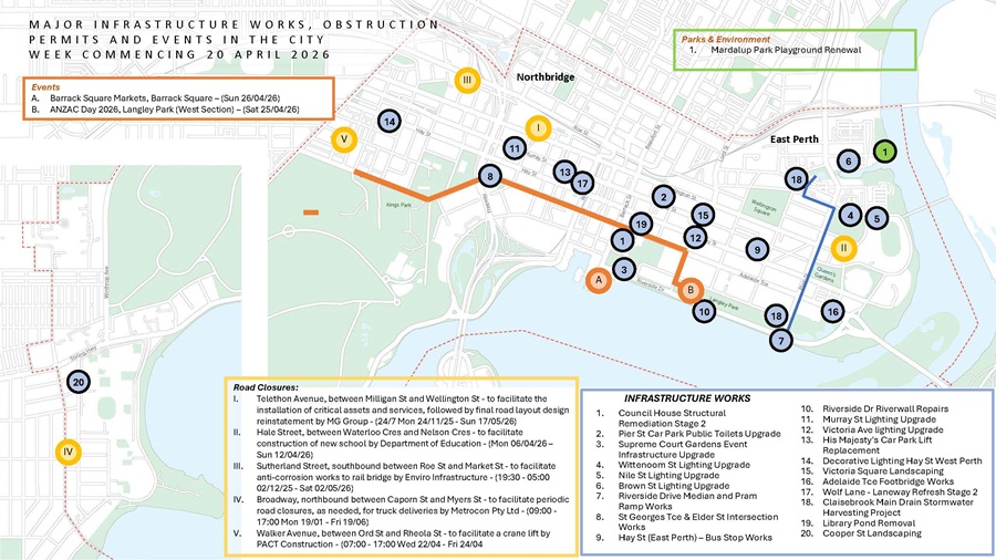 Program of Works - week commencing 20 Apr 26