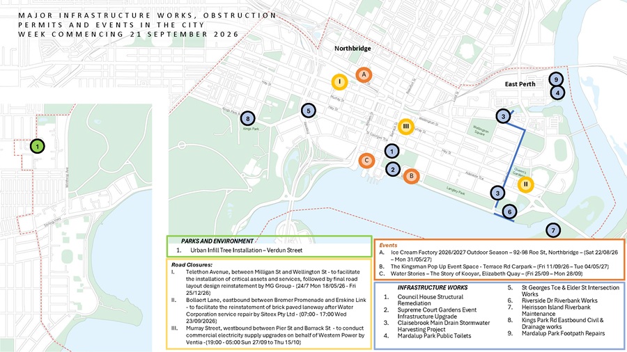Program of Works - week commencing 21 Sep 26