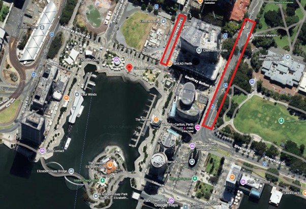 Road Closure - Barrack Street and Duchess Way Perth - 13 to 16 July 2026