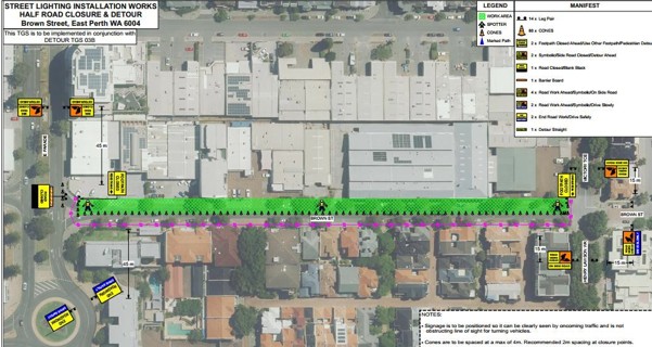 Road Closure - Brown Street East Perth - 31 August to 1 September 2026