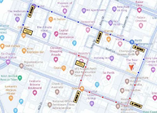 Road Closure - Hay Street Perth - 12 and 13 August 2026