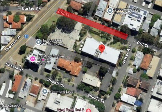 Road Closure - Ord Street West Perth - 13 to 18 April 2026