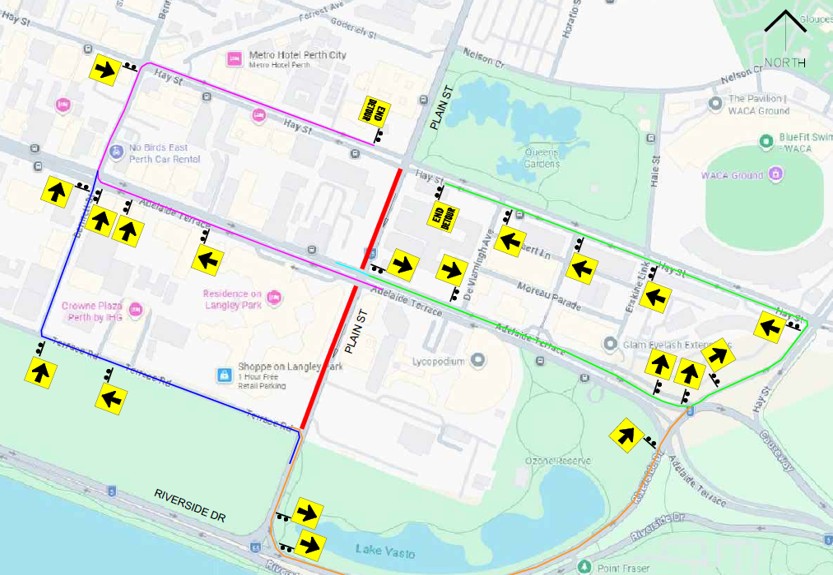 Road Closure - Plain Street East Perth - 14 to 31 July 2026