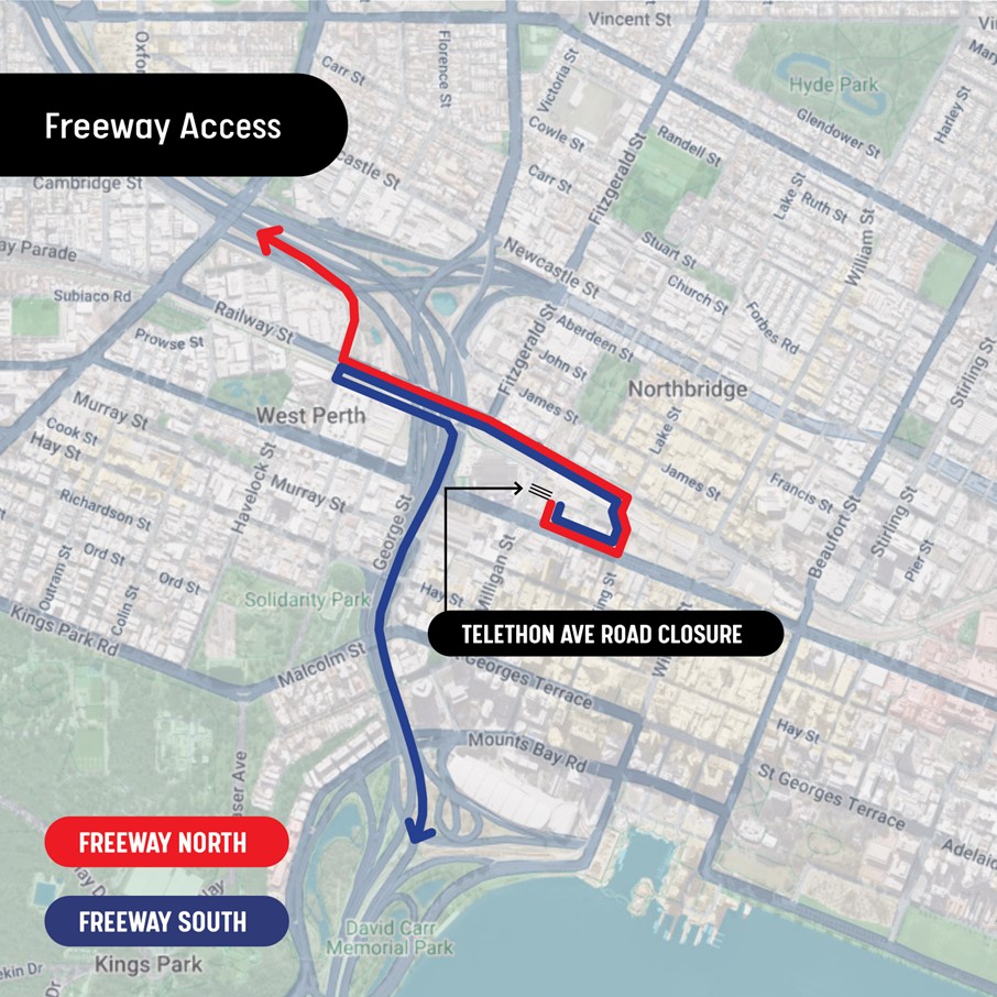 Road Closure - Telethon Avenue Perth - November 2025 to August 2026