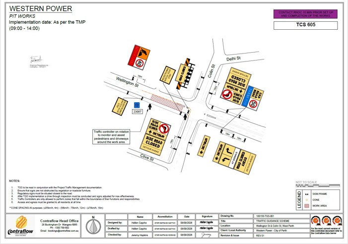 Road Closure - Wellington Street West Perth - 10 October 2026