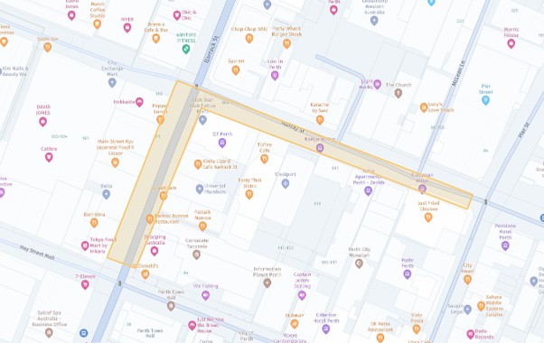 Road Closure - Barrack Street and Murray Street Perth - 20 to 21 October and 23 October to 15 November 2026