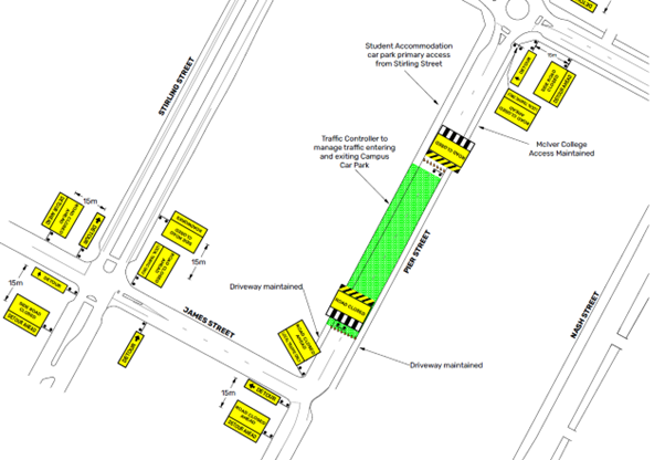 road closure - Pier Street - 14 to 20 May 2026