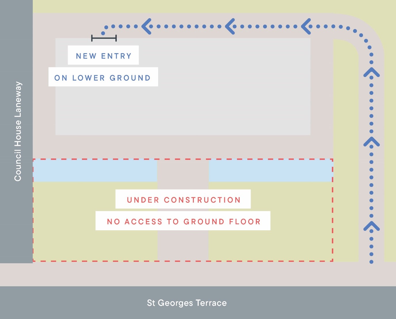 Temporary Access Map Council House Works