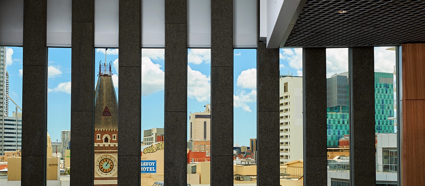 View outside the CoP library 