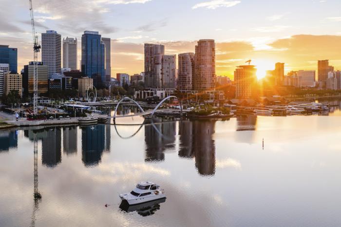 City of Perth Swan River Skyline